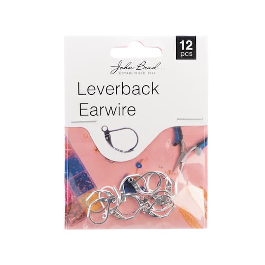 John Bead Must Have Findings 15mm Leverback Earwire